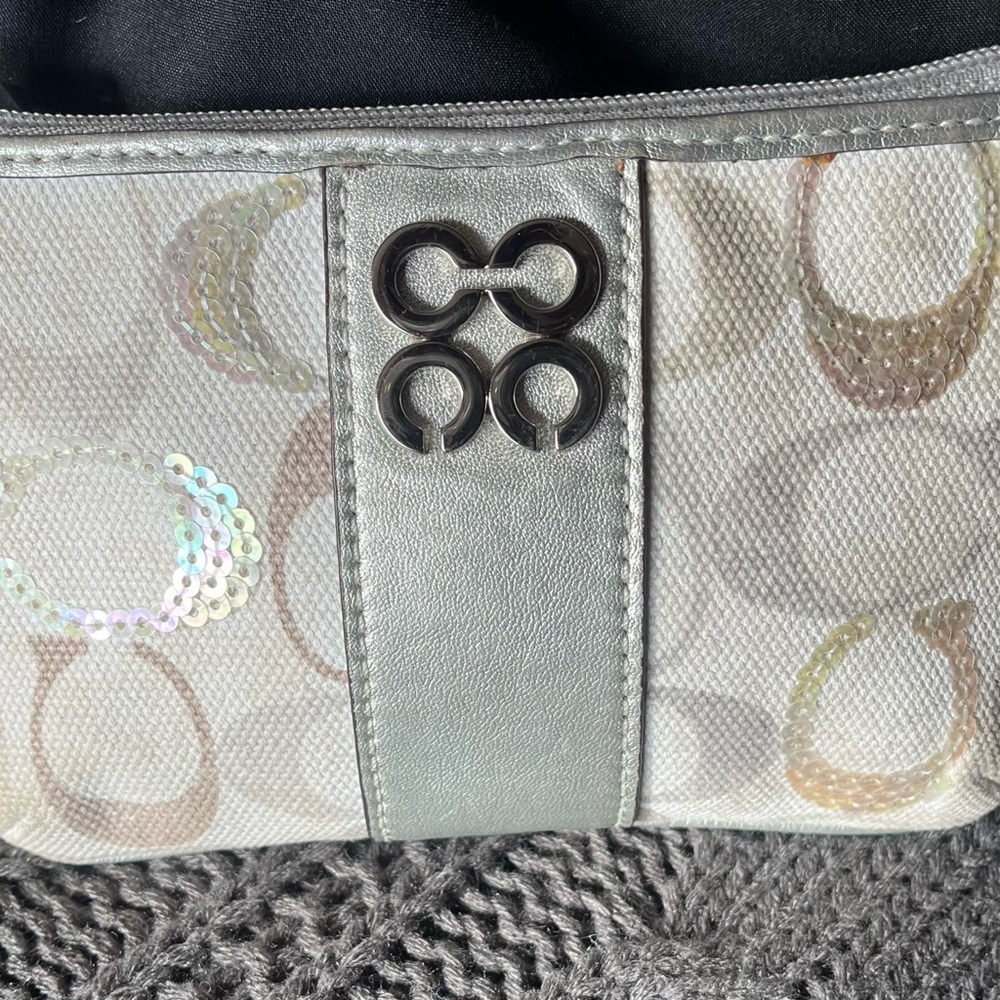 Coach Julia Embossed Signature Sequin Wristlet - image 2